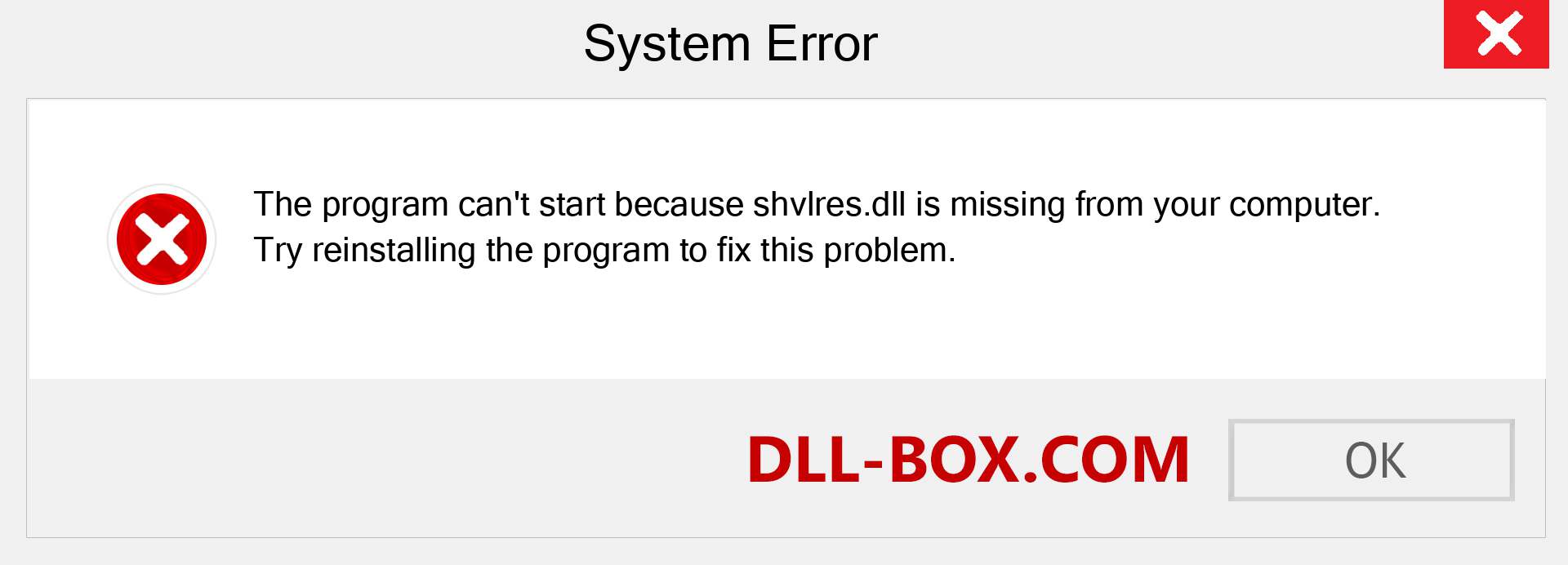  shvlres.dll file is missing?. Download for Windows 7, 8, 10 - Fix  shvlres dll Missing Error on Windows, photos, images